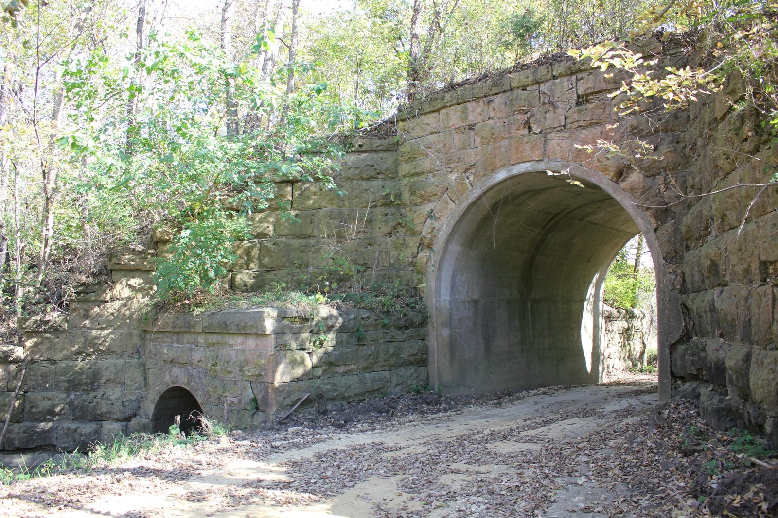 North abutment and arch
